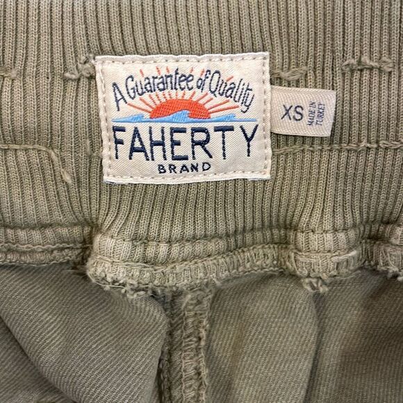 Faherty Traveler Pant Dark Olive Drawstring Womens Size XS MSRP $148 - Picture 7 of 12